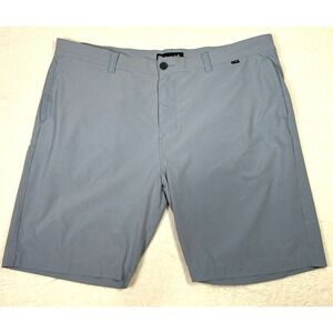Travis Mathew Shorts Men 42 Blue Golf Chino Performance Wicking Flat Front